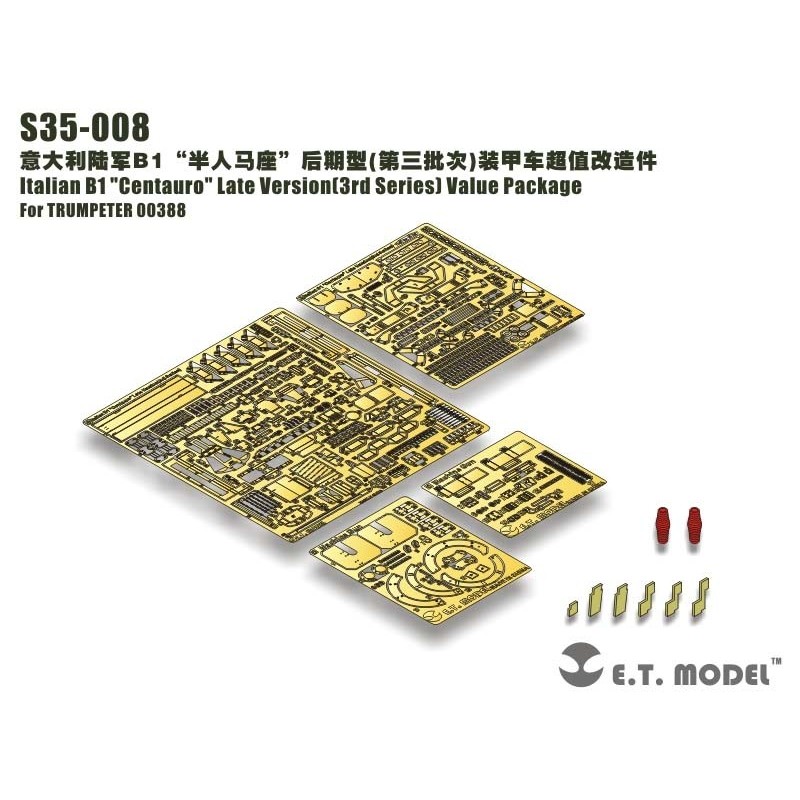 Photo-etched: B1 "Centauro" Late Version. Basic Set.