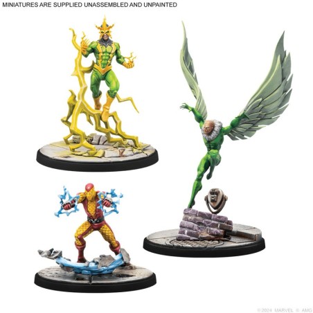 Marvel Crisis Protocol: Electro & Sandman & Shocker & Vulture. Marvel Crisis Protocol: Electro & Sandman & Shocker & Vulture.