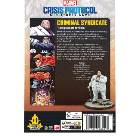 Marvel Crisis Protocol: Criminal Syndicate Affiliate Pack.