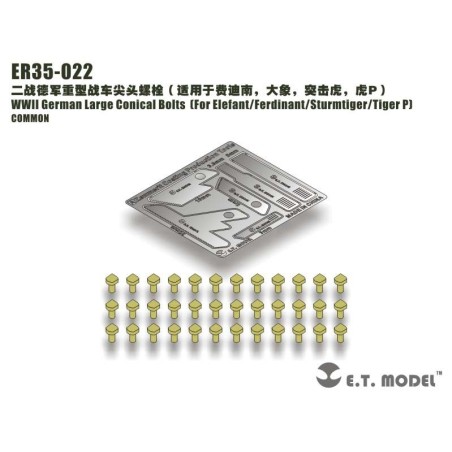 Large Conical Bolts.
