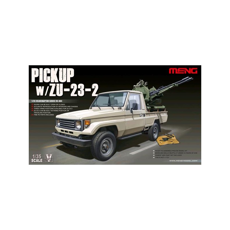 Pickup con antiaéreo ZU-23-2. MENG VS-004