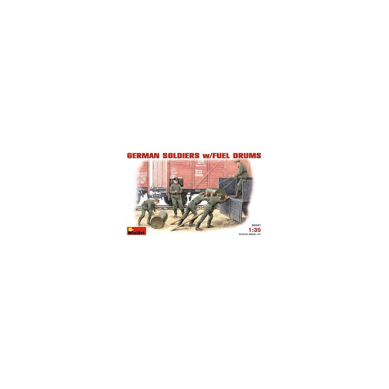 German soldiers with fuel drums. MINIART 35041 German soldiers with fuel drums. MINIART 35041