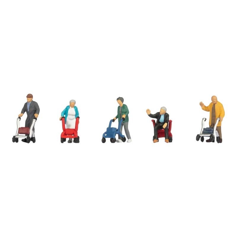 Senior citizens with walking frame.