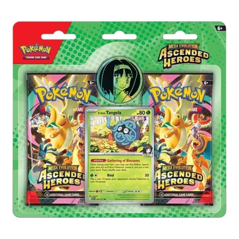 Pokémon: Eroi Emergenti. Blister pack 2 buste Erika. Spagnolo.