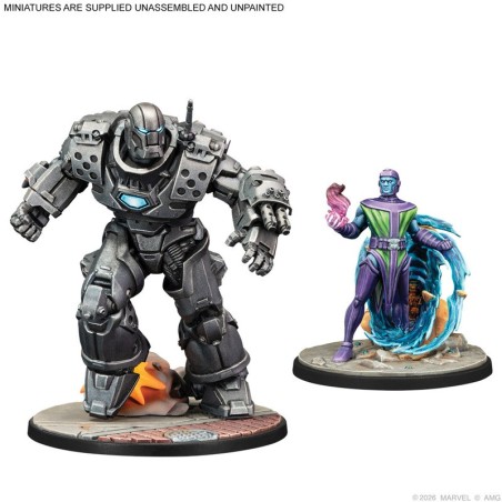 Marvel Crisis Protocol: Iron Lad, Iron Monger, Kang der Eroberer.