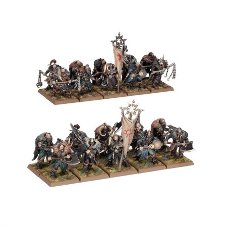 Games Workshop – Warhammer The Old World – Guerreros Del Caos: 20 Miniaturas De Merodeadores Del Caos De Plástico, Con Escudos Y Armas Intercambiables, Base De 30 Mm