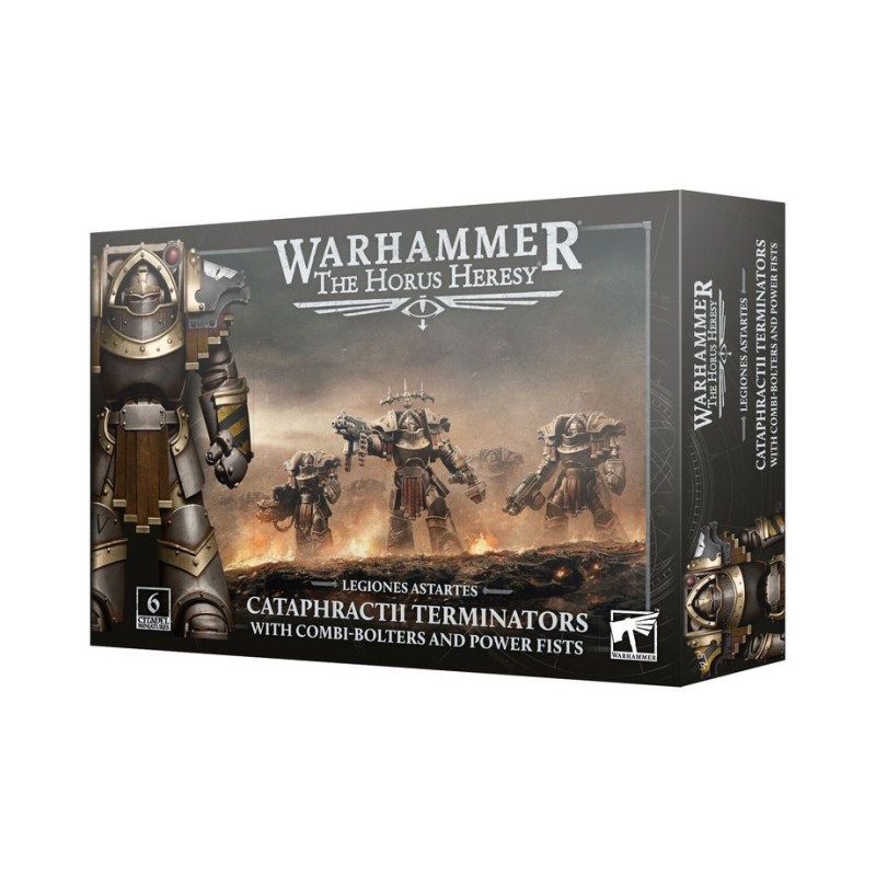 Legions Imperialis: Cataphractii Terminators com Combi-bolters e Power Fists.
