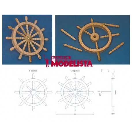 Wooden ship's wheel. 8 spokes. RB 131-47