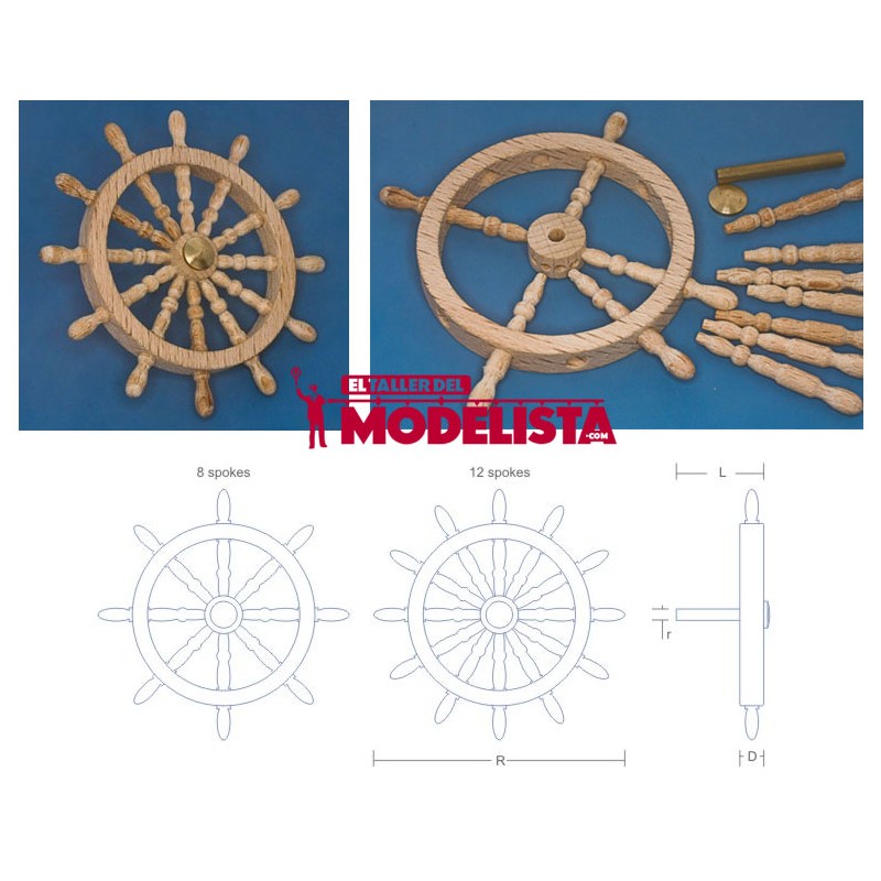 Wooden ship's wheel. 12 spokes. RB 131-66