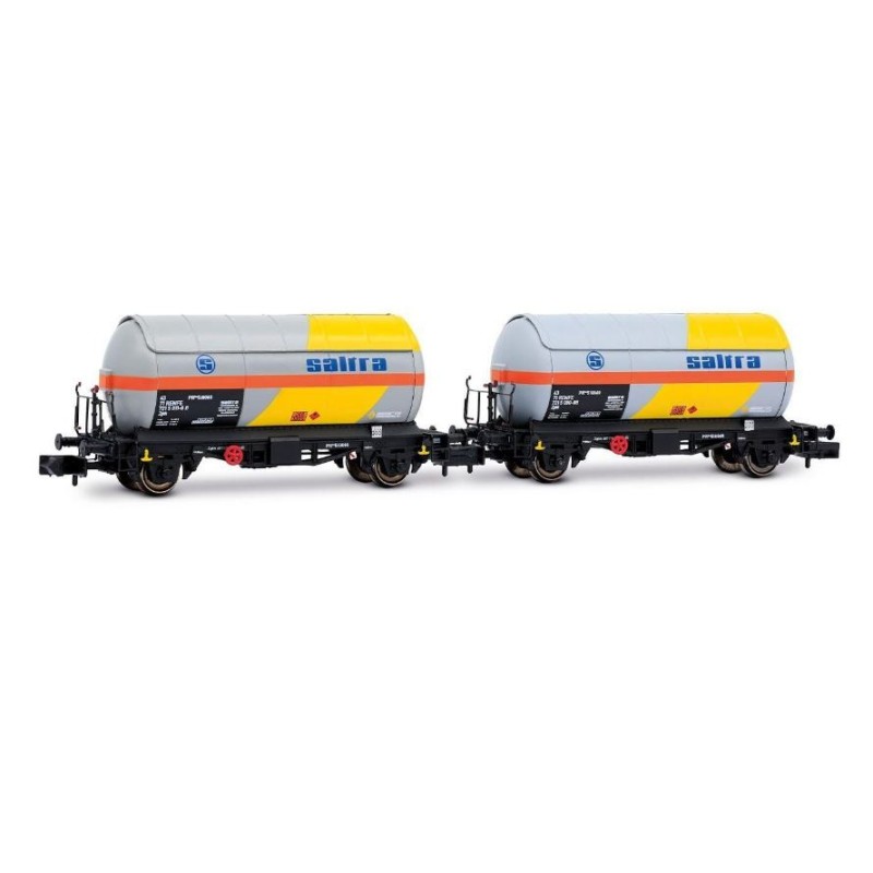 Set de 2 vagones cisterna SALTRA, RENFE.
