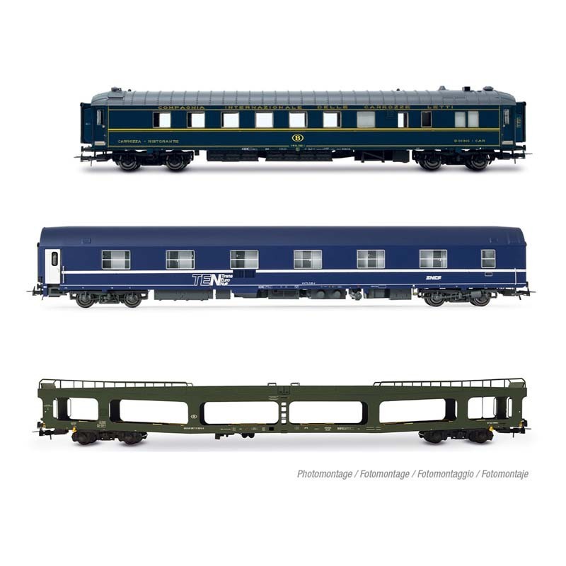 Ensemble de 3 wagons, SNCB.