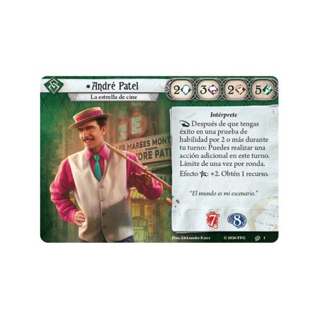 Arkham horror (LCG): André Patel Mazo de investigador.