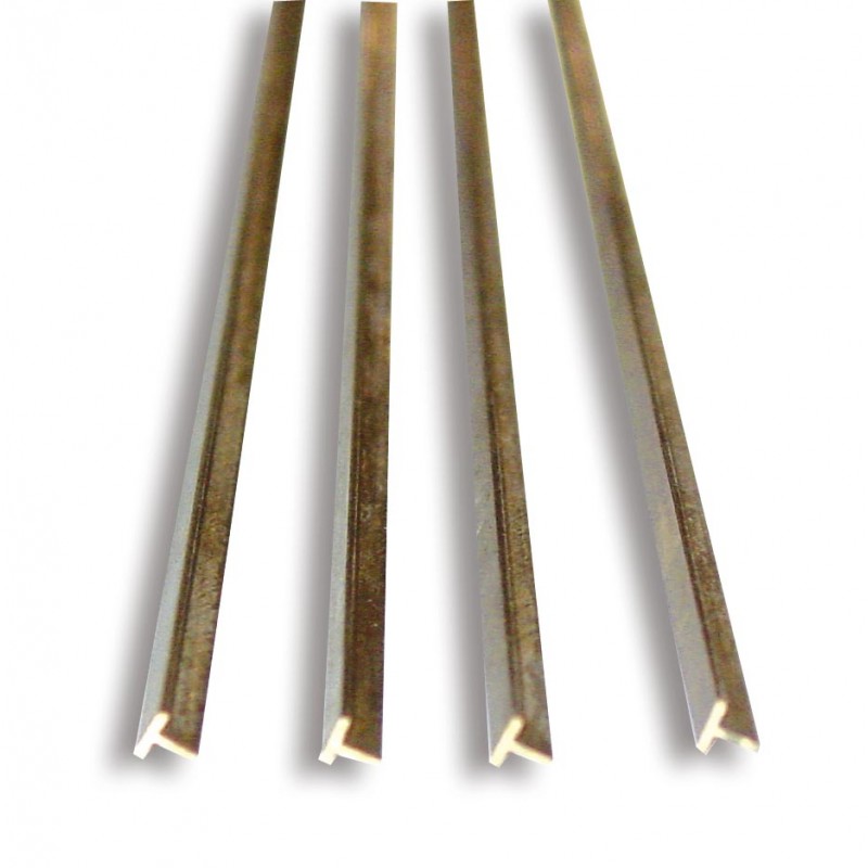 Perfil de latón en T 2 x 1 mm. HIRSCH 40021