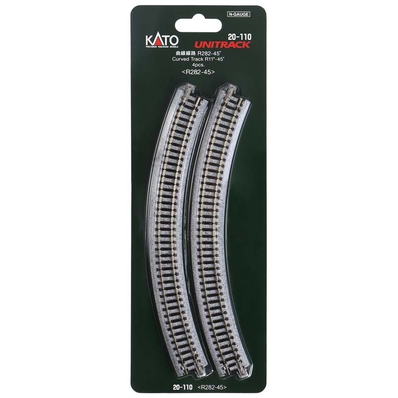 Chenilles courbes R282 mm, 45º (x4).