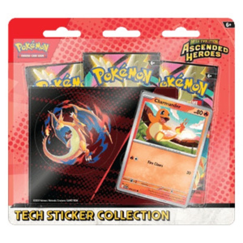 Pokemon: Ascend heroes. Charizard tech sticker collection. (English).