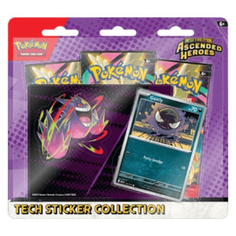 Pokémon: Aufsteigende Helden. Sammlung mit Gastly-Aufklebern. (englisch).