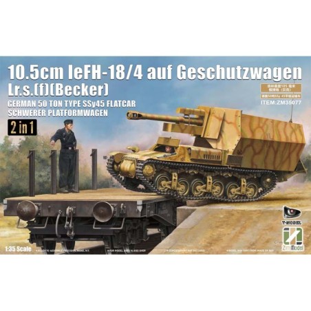 10,5 cm leFH-18/4 Geschutzwagen Lr.s(f) (Becker). MODELLO ZIMI