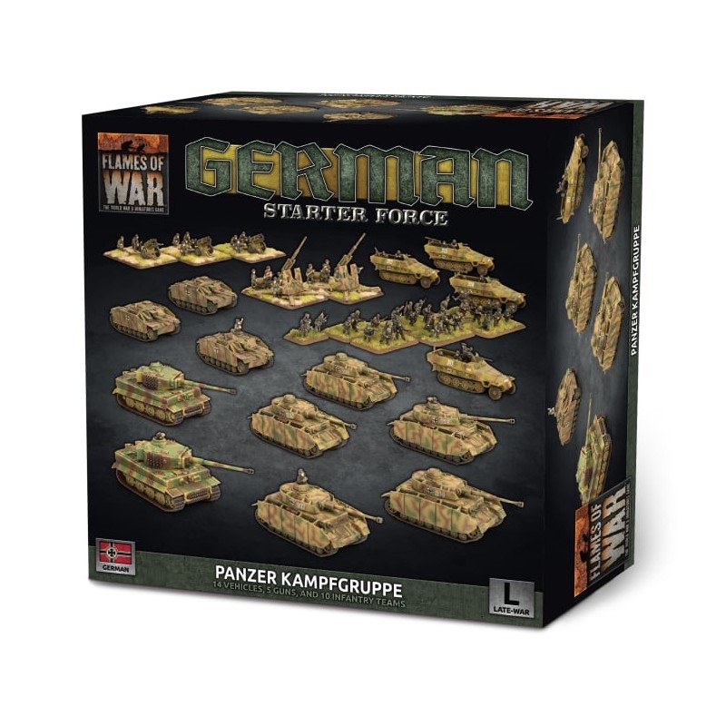 Força inicial alemã: Panzer Kampgruppe.