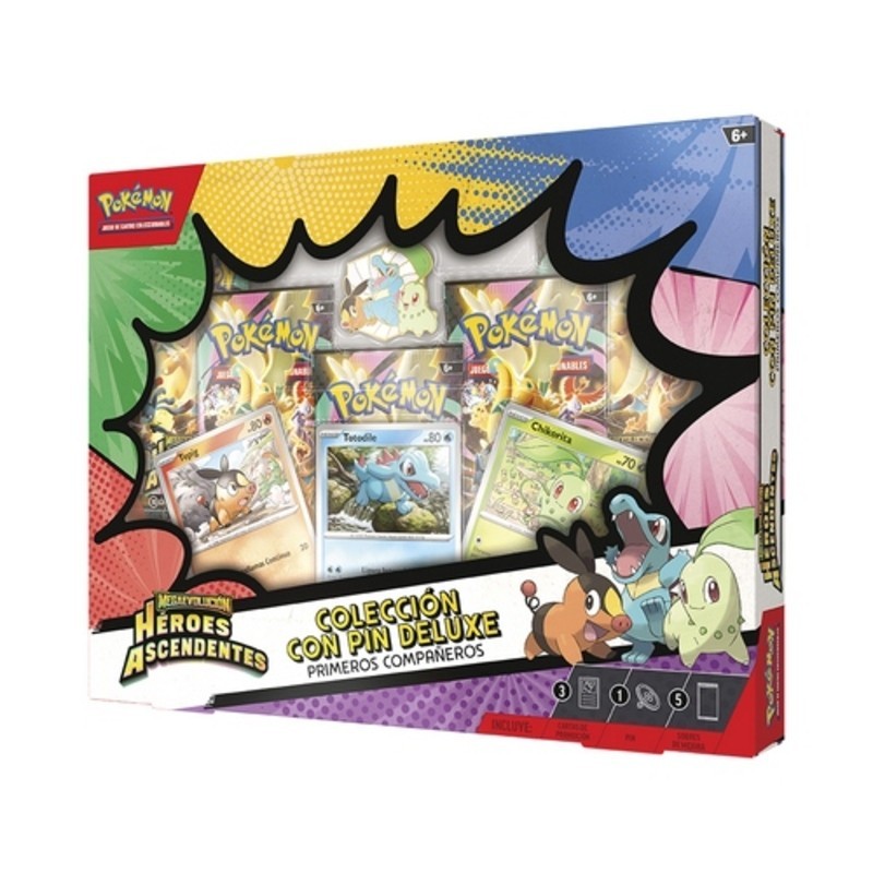 Pokémon: Aufsteigende Helden. Kollektion mit Deluxe-Pin-Begleitern. Spanisch.