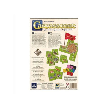Carcassonne. Mini Conjunto de Expansão I |Envelope danificado.