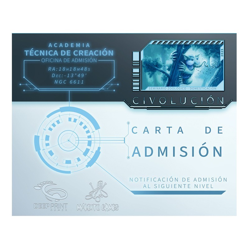 Cevolution: Carta de admissão.