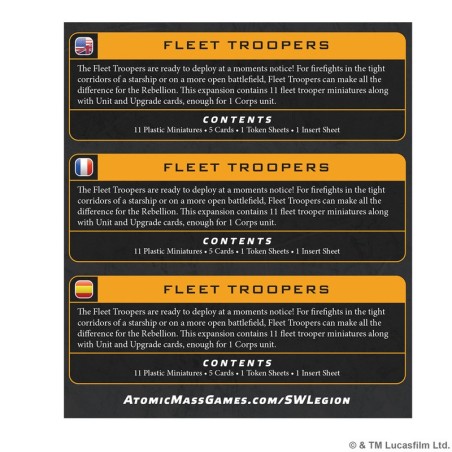 Star Wars Legión: Soldados de la flota.