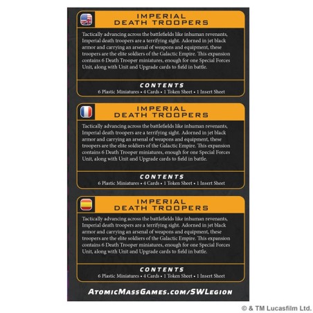 Star Wars Legión: Soldados de la muerte imperiales.