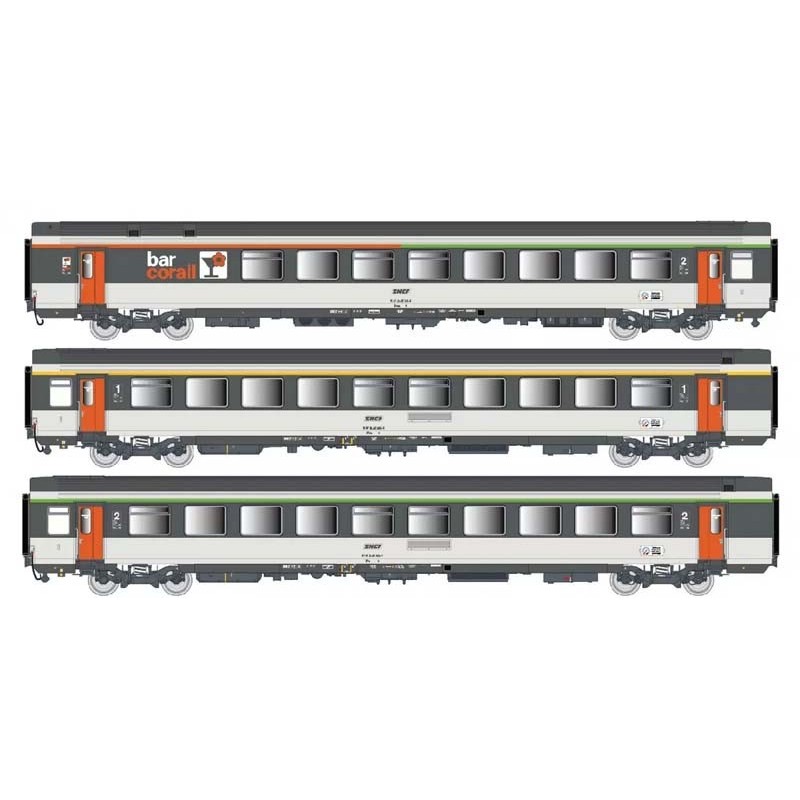 Set aus drei Corail-Wagen, SNCF.