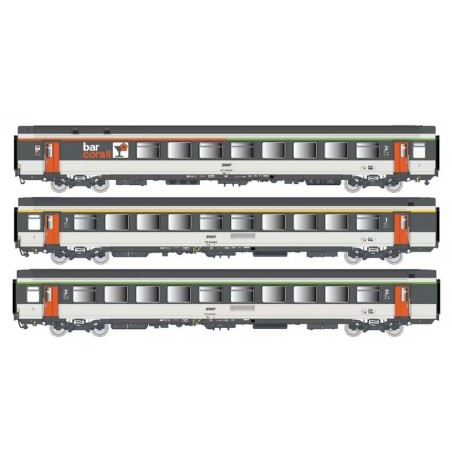 Set aus drei Corail-Wagen, SNCF.