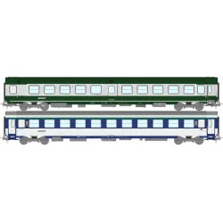 Set de 2 coches: Ambulancia SO y Corail VU (B10c10x), SNCF.