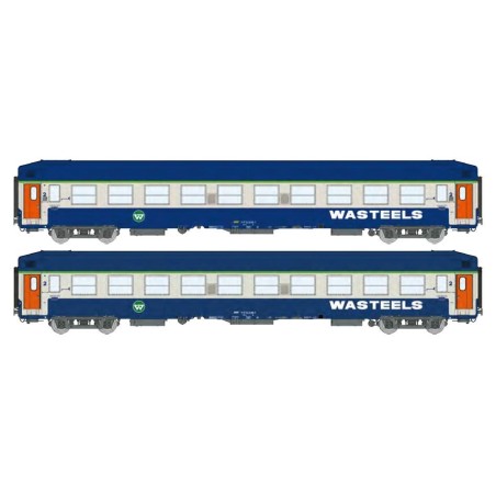 Set aus 2 UIC (B9c9x) WASTEELS Schlafwagen. SNCF.