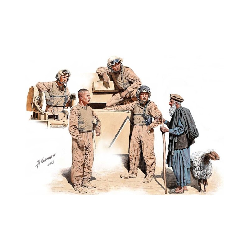 Carristas americanos en Afganistán. MASTER BOX 35131