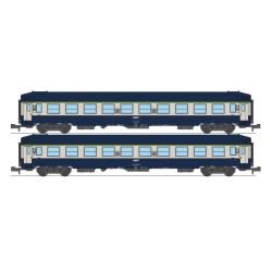 Set of two UIC B9c9 sleeping cars. SNCF.