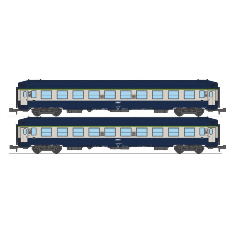 Set de coches cama UIC B9c9x. SNCF.
