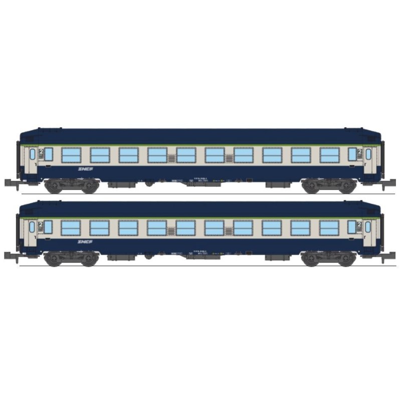 Set de coches cama UIC B9c9x. SNCF.