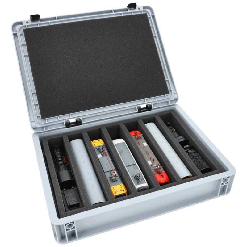 Eurobox 40 x 30 cm per locomotive e carri scala H0 (7 compartimenti).