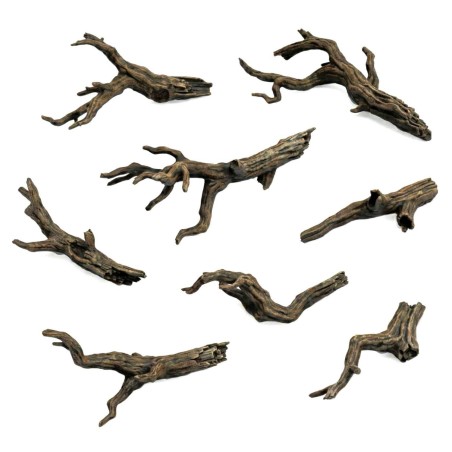 Broken tree branches.