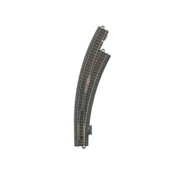 Right Curved Turnout Radius 515 mm.