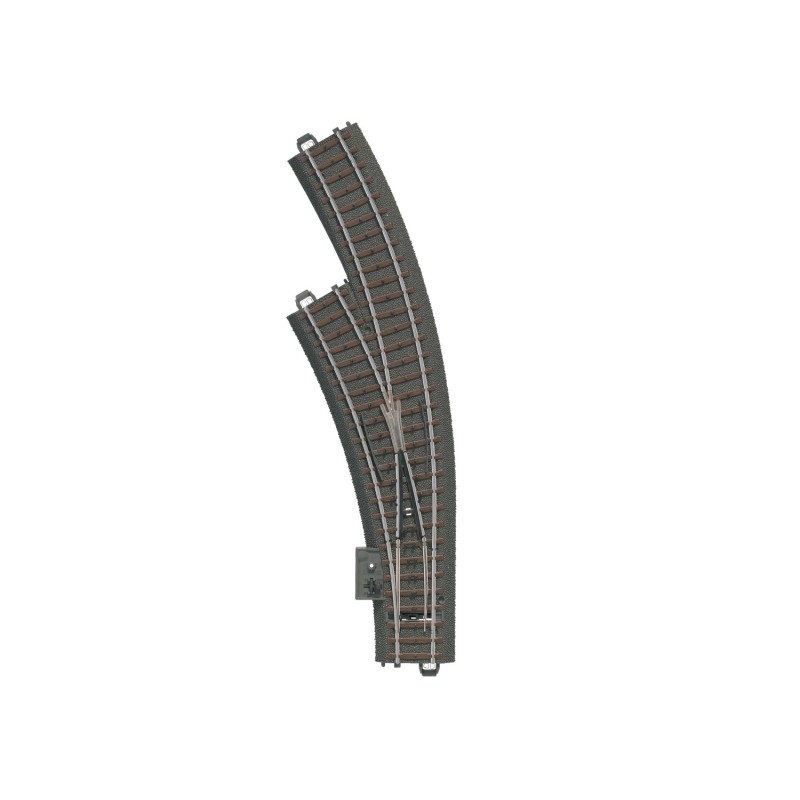 Left Curved Turnout Radius 360 mm.