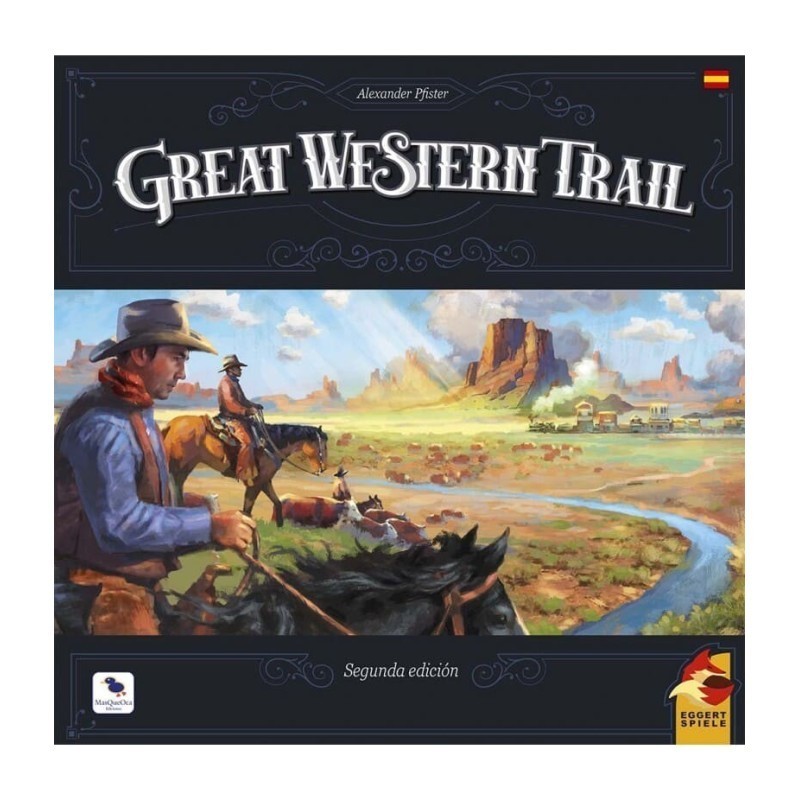 Image of the cover of the board game Great Western Trail Second Edition.