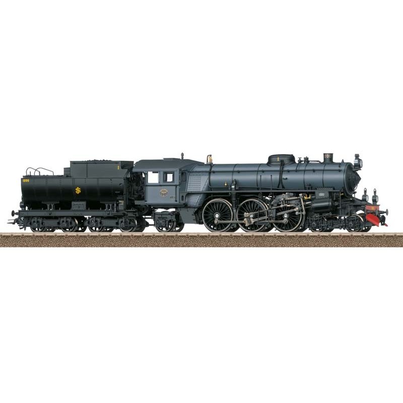 Class F 1200 steam locomotive. Sound.