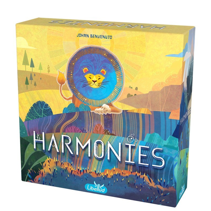Imagen del frontal de la caja del juego de mesa Harmonies