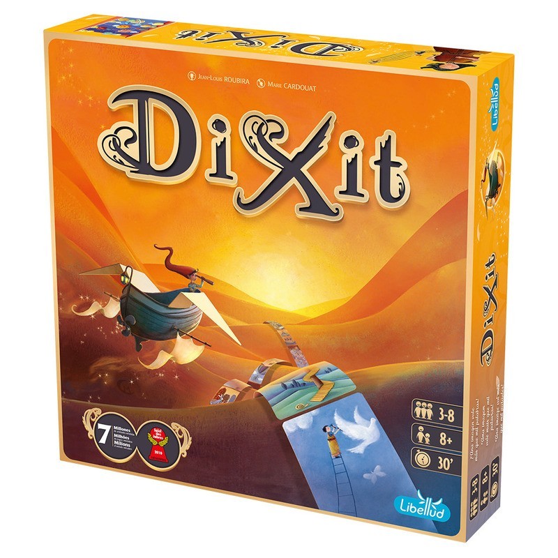 Imagen de la parte frontal de la caja del juego de mesa Dixit Classic.