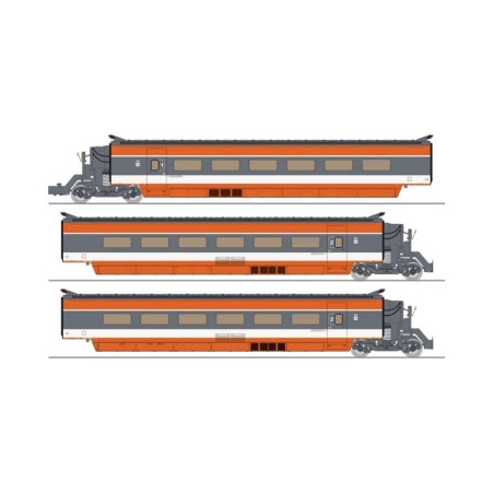 TGV PSE, Rame 112, SNCF. 3 coaches.