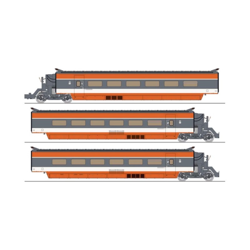 TGV PSE, Rame 112, SNCF. 3 coaches. TGV PSE, Rame 112, SNCF. 3 coaches.