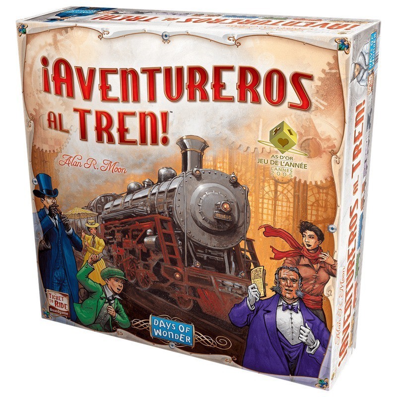 Imagen de la portada del juego familiar aventureros al tren.