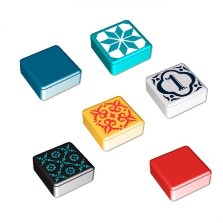 Azul strategy game components.