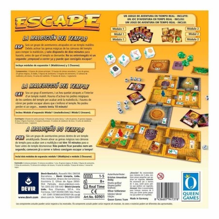 Achetez le jeu de société Escape The Curse of the Temple | Coopérative en temps réel
