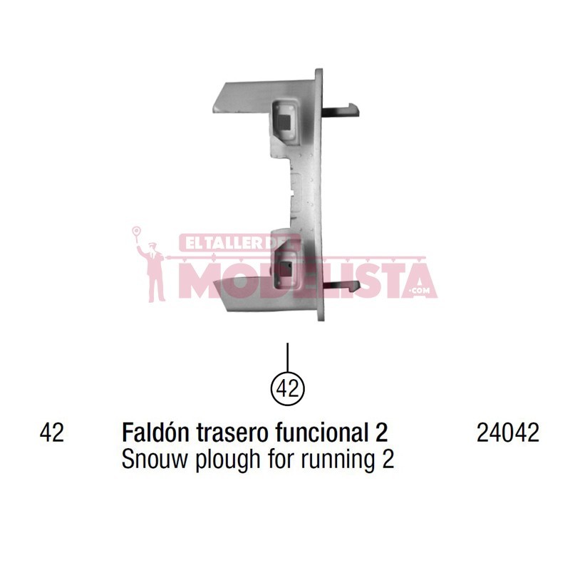 Faldón trasero funcional para RENFE 316