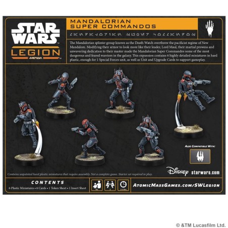 SW Legion Mandalorian Super Commandos Box Back Image Buy SW Legion Mandalorian Super Commandos